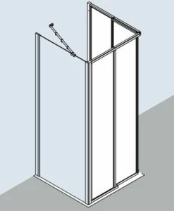 Kermi Eck-Halbteil Links Ibiza 2000 E2L 0800x2000, Silber Mattglanz, ESG Klar Mit KermiClean -Grohe Verkauf kiu ibiza i2e2rl twol 03 600x600 1