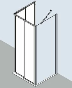 Kermi Eck-Halbteil Links Ibiza 2000 E2L 0800x2000, Silber Mattglanz, ESG Opaco, IME2L080201UK -Grohe Verkauf kiu ibiza i2e2rl twor 03 600x600