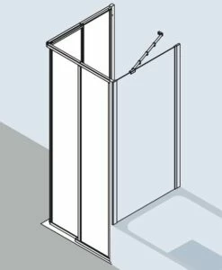 Kermi Eck-Halbteil Links Ibiza 2000 E2L 0800x2000, Silber Mattglanz, ESG Opaco, IME2L080201UK -Grohe Verkauf kiu ibiza i2e2rl twvr 03 600x600