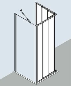 Kermi Eck-Halbteil Ibiza 2000 ED3 0800x2000, Silber Mattglanz, ESG Opaco Mit KermiClean 10 Kermi Eck-Halbteil Ibiza 2000 ED3 0800x2000, Silber Mattglanz, ESG Opaco Mit KermiClean -Grohe Verkauf kiu ibiza i2ed3 twol 03 600x600