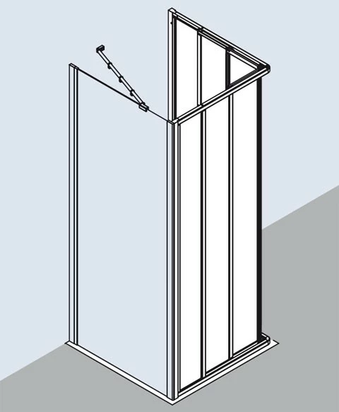 Kermi Eck-Halbteil Ibiza 2000 ED3 0800x2000, Silber Mattglanz, ESG Opaco Mit KermiClean 4 Kermi Eck-Halbteil Ibiza 2000 ED3 0800x2000, Silber Mattglanz, ESG Opaco Mit KermiClean – Bild 4
