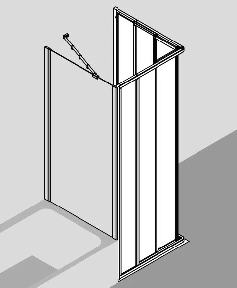 Kermi Eck-Halbteil Ibiza 2000 ED3 0800x2000, Silber Mattglanz, ESG Opaco Mit KermiClean 6 Kermi Eck-Halbteil Ibiza 2000 ED3 0800x2000, Silber Mattglanz, ESG Opaco Mit KermiClean – Bild 6