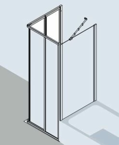 Kermi Eck-Halbteil Ibiza 2000 EF2 0750x2000, Silber Mattglanz, ESG Opaco, I2EF2075201UK -Grohe Verkauf kiu ibiza i2ef2 ed2 twvr 03 600x600