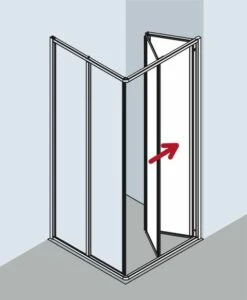 Kermi Eck-Halbteil Ibiza 2000 EF2 0750x2000, Silber Mattglanz, ESG Opaco, I2EF2075201UK -Grohe Verkauf kiu ibiza i2ef2r ed2 03 600x600