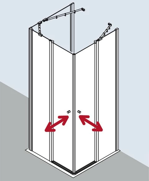 Kermi Eck-Halbteil Links Ibiza 2000 EOL 0900x1750, Weiss, ESG Opaco Mit KermiClean 3 Kermi Eck-Halbteil Links Ibiza 2000 EOL 0900x1750, Weiss, ESG Opaco Mit KermiClean – Bild 3