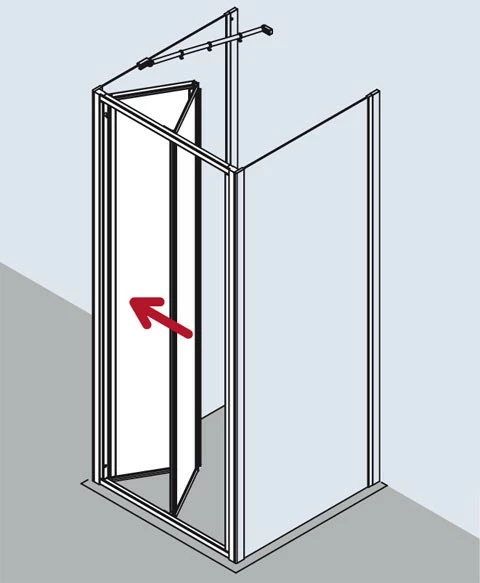 Kermi Falttür Ibiza 2000 FTD 0700x1850, Weiss, ESG Klar Mit KermiClean, I2FTD070182PK 6 Kermi Falttür Ibiza 2000 FTD 0700x1850, Weiss, ESG Klar Mit KermiClean, I2FTD070182PK – Bild 6