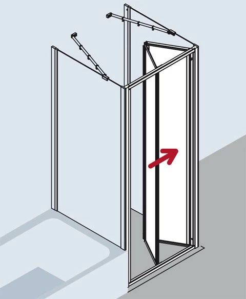 Kermi Falttür Ibiza 2000 FTD 0700x1850, Weiss, ESG Klar Mit KermiClean, I2FTD070182PK 9 Kermi Falttür Ibiza 2000 FTD 0700x1850, Weiss, ESG Klar Mit KermiClean, I2FTD070182PK – Bild 9