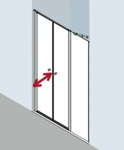 Kermi Pendeltür Ibiza 2000 POL 1600x1850, Silber Mattglanz, ESG Klar Mit KermiClean -Grohe Verkauf kiu ibiza i2por 03 600x600