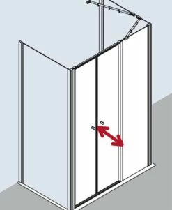 Kermi Pendeltür Ibiza 2000 POL 1600x1850, Silber Mattglanz, ESG Klar Mit KermiClean -Grohe Verkauf kiu ibiza i2por two two 03 600x600