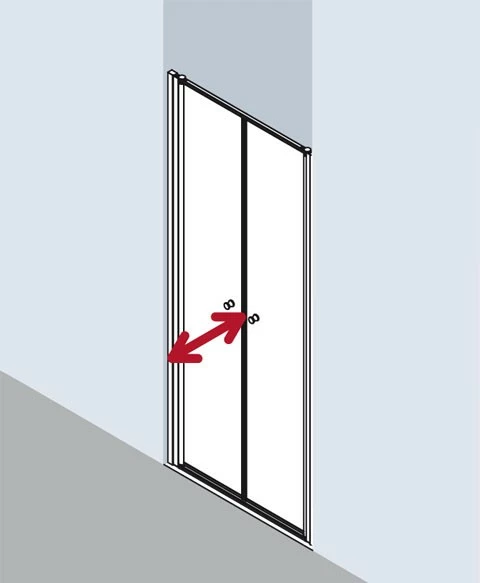 Kermi Pendeltür Ibiza 2000 PTD 0900x2000, Weiss, ESG Opaco Mit KermiClean, I2PTD090202YK 2 Kermi Pendeltür Ibiza 2000 PTD 0900x2000, Weiss, ESG Opaco Mit KermiClean, I2PTD090202YK – Bild 2