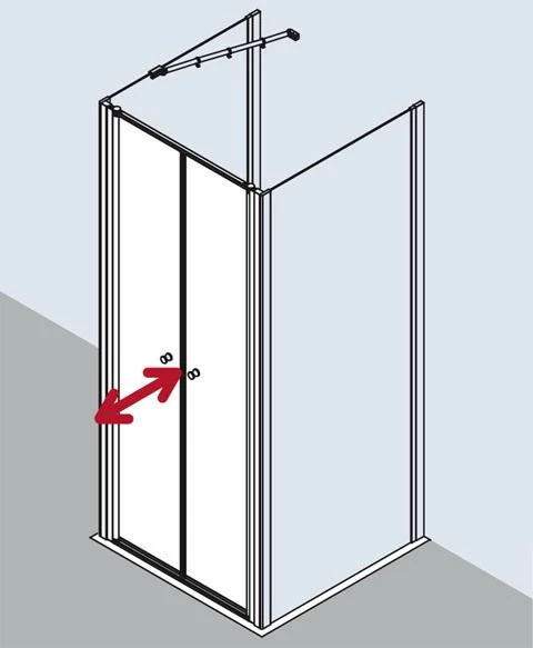 Kermi Pendeltür Ibiza 2000 PTD 0900x2000, Weiss, ESG Opaco Mit KermiClean, I2PTD090202YK 5 Kermi Pendeltür Ibiza 2000 PTD 0900x2000, Weiss, ESG Opaco Mit KermiClean, I2PTD090202YK – Bild 5