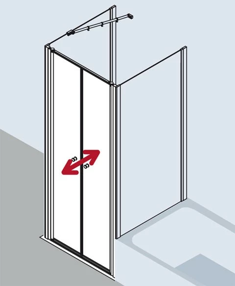 Kermi Pendeltür Ibiza 2000 PTD 0900x2000, Weiss, ESG Opaco Mit KermiClean, I2PTD090202YK 7 Kermi Pendeltür Ibiza 2000 PTD 0900x2000, Weiss, ESG Opaco Mit KermiClean, I2PTD090202YK – Bild 7