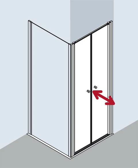 Kermi Pendeltür Ibiza 2000 PTD 0900x2000, Weiss, ESG Opaco Mit KermiClean, I2PTD090202YK 4 Kermi Pendeltür Ibiza 2000 PTD 0900x2000, Weiss, ESG Opaco Mit KermiClean, I2PTD090202YK – Bild 4