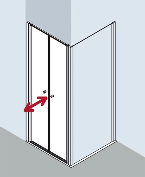 Kermi Pendeltür Ibiza 2000 PTD 0900x2000, Weiss, ESG Opaco Mit KermiClean, I2PTD090202YK 3 Kermi Pendeltür Ibiza 2000 PTD 0900x2000, Weiss, ESG Opaco Mit KermiClean, I2PTD090202YK – Bild 3