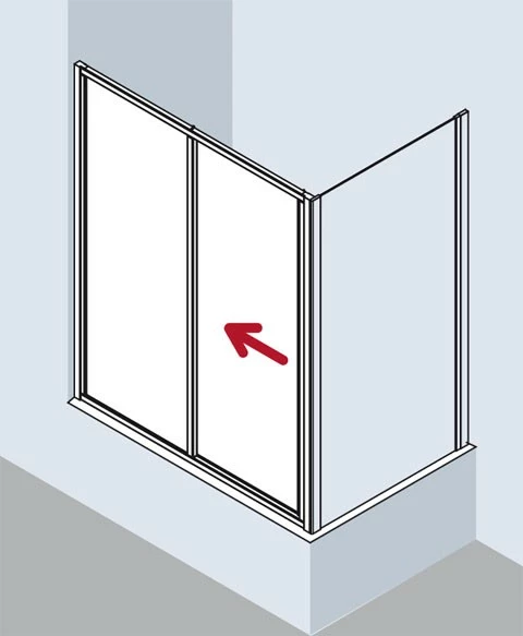 Kermi Gleittür Ibiza 2000 ST2 1500x1750, Silber Mattglanz, ESG Opaco, I2ST2150171UK 4 Kermi Gleittür Ibiza 2000 ST2 1500x1750, Silber Mattglanz, ESG Opaco, I2ST2150171UK – Bild 4