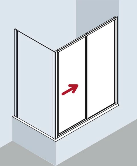 Kermi Gleittür Ibiza 2000 ST2 1500x1750, Silber Mattglanz, ESG Opaco, I2ST2150171UK 5 Kermi Gleittür Ibiza 2000 ST2 1500x1750, Silber Mattglanz, ESG Opaco, I2ST2150171UK – Bild 5