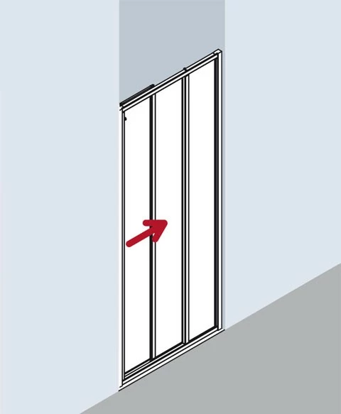 Kermi Gleittür Ibiza 2000 ST3 1200x1850, Weiss, ESG Klar, I2ST3120182AK 3 Kermi Gleittür Ibiza 2000 ST3 1200x1850, Weiss, ESG Klar, I2ST3120182AK – Bild 3