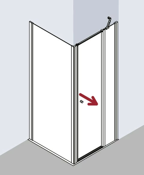 Kermi Schwingtür Ibiza 2000 STL 0800x1750, Silber Mattglanz, ESG Opaco Mit KermiClean 5 Kermi Schwingtür Ibiza 2000 STL 0800x1750, Silber Mattglanz, ESG Opaco Mit KermiClean – Bild 5