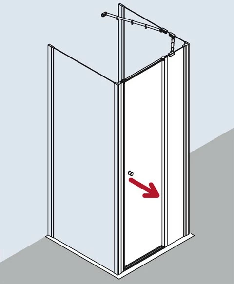 Kermi Schwingtür Ibiza 2000 STL 0800x1750, Silber Mattglanz, ESG Opaco Mit KermiClean 7 Kermi Schwingtür Ibiza 2000 STL 0800x1750, Silber Mattglanz, ESG Opaco Mit KermiClean – Bild 7