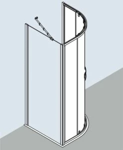 Kermi Viertelkreis Ibiza 2000 T10 V61 X1850, Weiss, ESG Klar, I2T10V61182AK -Grohe Verkauf kiu ibiza i2t twol 03 600x600