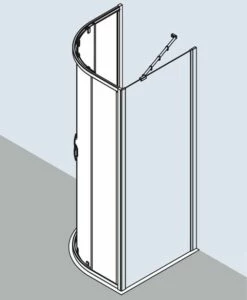 Kermi Viertelkreis Ibiza 2000 T10 V61 X1850, Weiss, ESG Klar, I2T10V61182AK -Grohe Verkauf kiu ibiza i2t twor 03 600x600