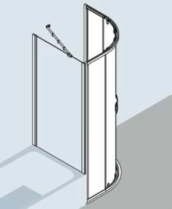 Kermi Viertelkreis Ibiza 2000 T10 V61 X1850, Weiss, ESG Klar, I2T10V61182AK -Grohe Verkauf kiu ibiza i2t twvl 03 600x600