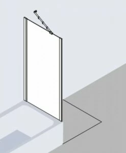 Kermi Seitenwand Ibiza 2000 TWO 0800x1750, Silber Mattglanz, ESG Opaco, I2TWO080171UK -Grohe Verkauf kiu ibiza i2twvl uk 03 600x600