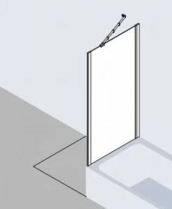 Kermi Seitenwand Ibiza 2000 TWO 0800x1750, Silber Mattglanz, ESG Opaco, I2TWO080171UK -Grohe Verkauf kiu ibiza i2twvr uk 03 600x600