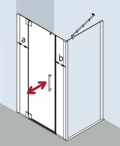 Kermi Pendeltür Pasa XP 1GR 1300x2000, Silber Mattglanz, ESG Klar Mit KermiClean, PX1GR -Grohe Verkauf kiu pasaxp px1gl pxuwd 03 600x600