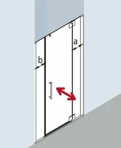 Kermi Pendeltür Pasa XP 1GR 1300x2000, Silber Mattglanz, ESG Klar Mit KermiClean, PX1GR -Grohe Verkauf kiu pasaxp px1gr 03 600x600
