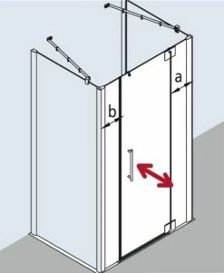 Kermi Pendeltür Pasa XP 1GR 1300x2000, Silber Mattglanz, ESG Klar Mit KermiClean, PX1GR -Grohe Verkauf kiu pasaxp px1gr pxuwd pxuwd 03 600x600