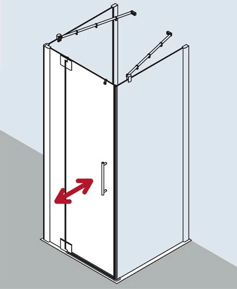 Kermi Pendeltür Pasa XP 1WR 1030x2000, Silber Mattglanz, ESG Klar, PX1WR103201AK 6 Kermi Pendeltür Pasa XP 1WR 1030x2000, Silber Mattglanz, ESG Klar, PX1WR103201AK – Bild 6