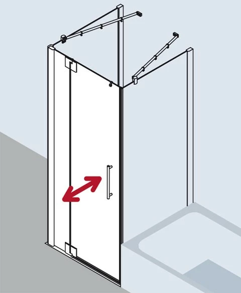 Kermi Pendeltür Pasa XP 1WR 1030x2000, Silber Mattglanz, ESG Klar, PX1WR103201AK 8 Kermi Pendeltür Pasa XP 1WR 1030x2000, Silber Mattglanz, ESG Klar, PX1WR103201AK – Bild 8