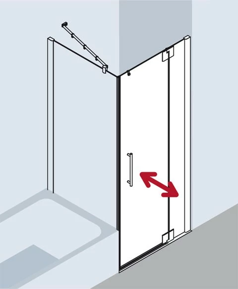 Kermi Pendeltür Pasa XP 1WR 1030x2000, Silber Mattglanz, ESG Klar, PX1WR103201AK 5 Kermi Pendeltür Pasa XP 1WR 1030x2000, Silber Mattglanz, ESG Klar, PX1WR103201AK – Bild 5