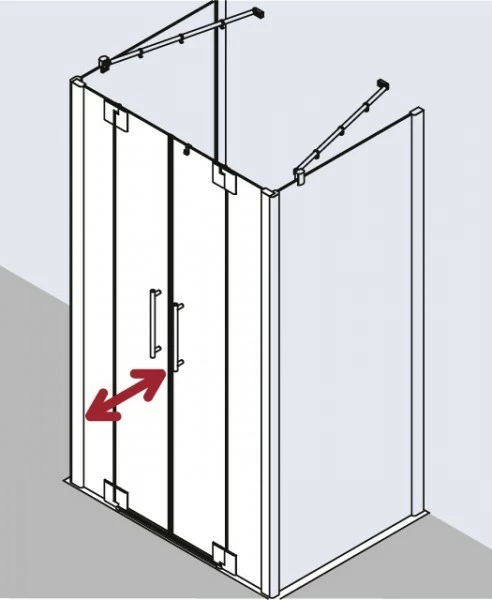 Kermi Pendeltür Pasa XP PTF 1700x1850, Silber Mattglanz, ESG Klar, PXPTF170181AK 5 Kermi Pendeltür Pasa XP PTF 1700x1850, Silber Mattglanz, ESG Klar, PXPTF170181AK – Bild 5