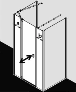 Kermi Pendeltür Raya 1AL 1430x1850, Silber Hochglanz, ESG Opaco Mit KermiClean, RA1AL -Grohe Verkauf kiu raya ra1al twd twd 03 600x600