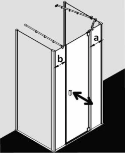 Kermi Pendeltür Raya 1AL 1430x1850, Silber Hochglanz, ESG Opaco Mit KermiClean, RA1AL -Grohe Verkauf kiu raya ra1ar twd twd 03 600x600