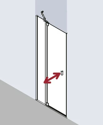 Kermi Pendeltür Raya 1GR 0780x1850, Silber Hochglanz, ESG Opaco Mit KermiClean, RA1GR 2 Kermi Pendeltür Raya 1GR 0780x1850, Silber Hochglanz, ESG Opaco Mit KermiClean, RA1GR – Bild 2