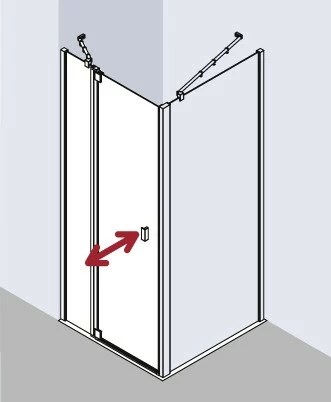 Kermi Pendeltür Raya 1GR 0780x1850, Silber Hochglanz, ESG Opaco Mit KermiClean, RA1GR 4 Kermi Pendeltür Raya 1GR 0780x1850, Silber Hochglanz, ESG Opaco Mit KermiClean, RA1GR – Bild 4