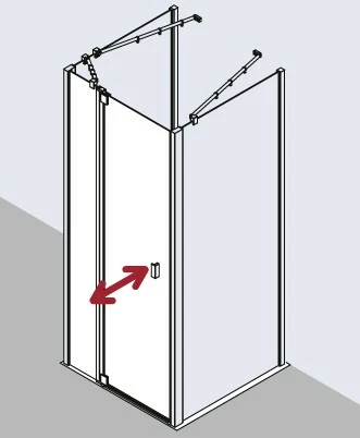 Kermi Pendeltür Raya 1GR 0780x1850, Silber Hochglanz, ESG Opaco Mit KermiClean, RA1GR 8 Kermi Pendeltür Raya 1GR 0780x1850, Silber Hochglanz, ESG Opaco Mit KermiClean, RA1GR – Bild 8
