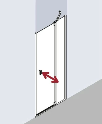 Kermi Pendeltür Raya 1GR 0780x1850, Silber Hochglanz, ESG Opaco Mit KermiClean, RA1GR 3 Kermi Pendeltür Raya 1GR 0780x1850, Silber Hochglanz, ESG Opaco Mit KermiClean, RA1GR – Bild 3