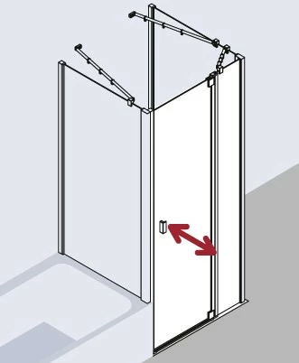 Kermi Pendeltür Raya 1GR 0780x1850, Silber Hochglanz, ESG Opaco Mit KermiClean, RA1GR 11 Kermi Pendeltür Raya 1GR 0780x1850, Silber Hochglanz, ESG Opaco Mit KermiClean, RA1GR – Bild 11