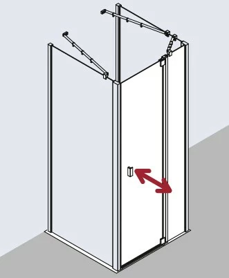 Kermi Pendeltür Raya 1GR 0780x1850, Silber Hochglanz, ESG Opaco Mit KermiClean, RA1GR 9 Kermi Pendeltür Raya 1GR 0780x1850, Silber Hochglanz, ESG Opaco Mit KermiClean, RA1GR – Bild 9