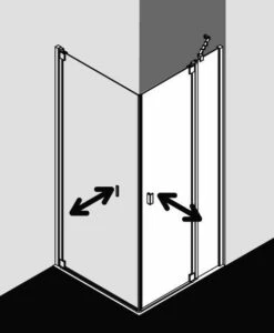 Kermi Pendeltür Raya 1NR 0900x1850, Silber Mattglanz, ESG Klar Mit KermiClean, RA1NR090181PK -Grohe Verkauf kiu raya ra1nr ratbl 03 600x600