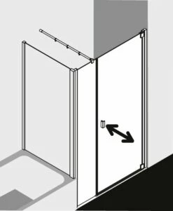 Kermi Pendeltür Raya 1OL 1500x1850, Silber Hochglanz, ESG Klar, RA1OL15018VAK -Grohe Verkauf kiu raya ra1or tvd 03 600x600 2