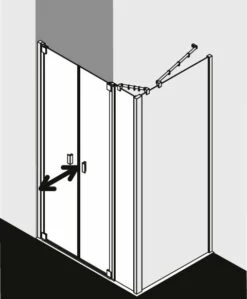 Kermi Pendeltür Raya PFL 1300x1850, Silber Mattglanz, ESG Opaco Mit KermiClean, RAPFL -Grohe Verkauf kiu raya rapfl twd 03 600x600