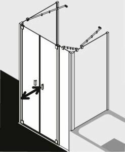 Kermi Pendeltür Raya PFL 1300x1850, Silber Mattglanz, ESG Opaco Mit KermiClean, RAPFL -Grohe Verkauf kiu raya rapfl twd tvd 03 600x600