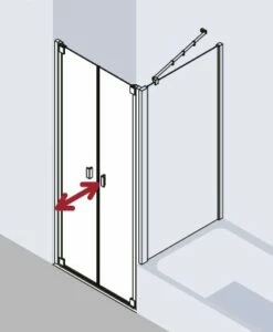 Kermi Pendeltür Raya PTD 0750x2000, Silber Hochglanz, ESG Opaco Mit KermiClean, RAPTD -Grohe Verkauf kiu raya raptdl tvd 03 600x600