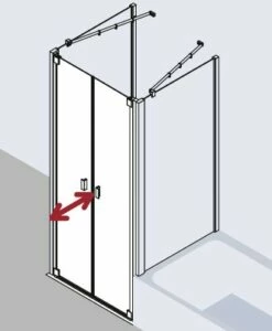 Kermi Pendeltür Raya PTD 1230x1850, Silber Hochglanz, ESG Klar Mit KermiClean, RAPTD12318VPK -Grohe Verkauf kiu raya raptdl twd tvd 03 600x600 1