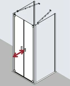 Kermi Pendeltür Raya PTD 1230x1850, Silber Hochglanz, ESG Klar Mit KermiClean, RAPTD12318VPK -Grohe Verkauf kiu raya raptdl twd twd 03 600x600 1